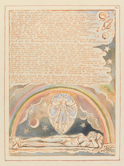 Jerusalem, Tafel 14, Kein Haar noch Staubpartikel.... von William Blake