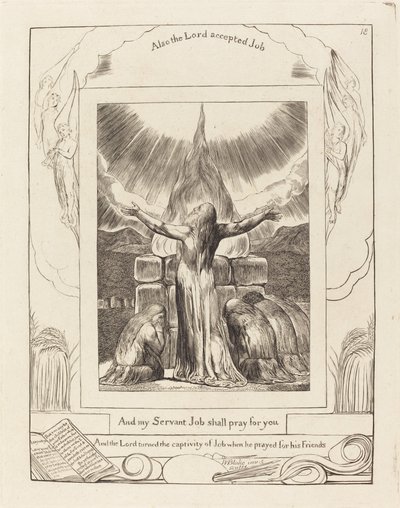 Hiobs Opfer von William Blake
