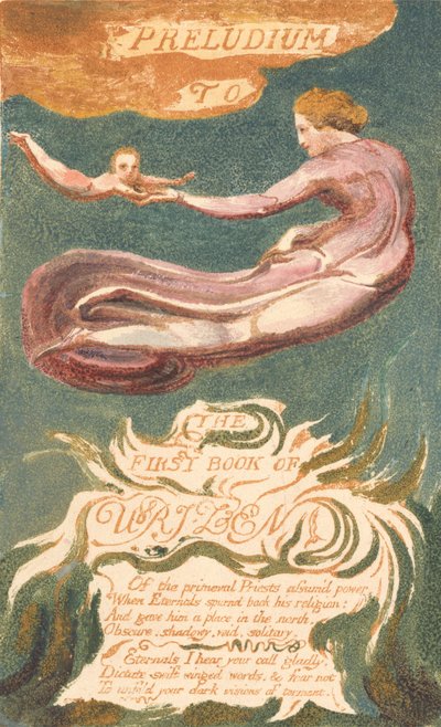 Das erste Buch Urizen, Tafel 2, "Preludium zum Buch Urizen" (Bentley 2a) von William Blake