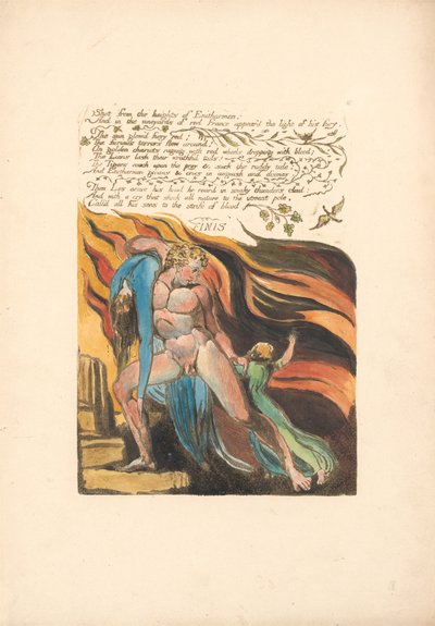 „Aus den Höhen Enitharmons geschossen...“ (Tafel 17) von William Blake