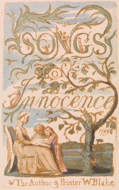 Lieder der Unschuld, Titelseite (Platte 2) von William Blake
