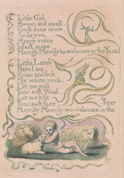 Lieder der Unschuld und Erfahrung, Tafel 12, Frühling (Bentley 23) von William Blake