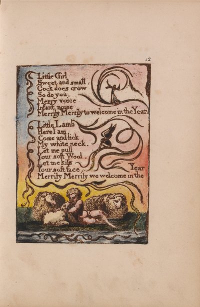 Lieder der Unschuld und der Erfahrung, Tafel 12, Frühling (Bentley 23) von William Blake