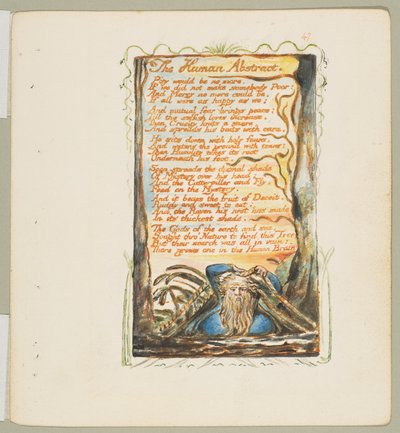 Lieder der Unschuld und der Erfahrung: Der menschliche Abstrakt, ca. 1825 von William Blake