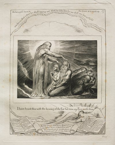 Das Buch Hiob: Pl. 17, Ich habe dich mit dem Ohr gehört, aber nun sieht dich mein Auge von William Blake