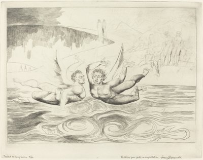 Der Kreis der korrupten Beamten; Die Teufel, die sich gegenseitig zerfleischen von William Blake