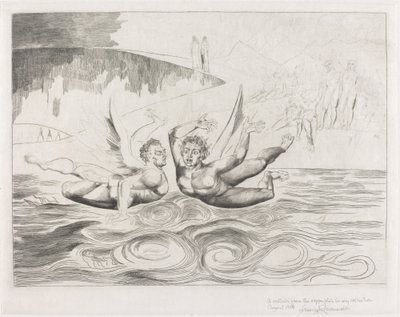Der Kreis der korrupten Beamten; die Teufel, die sich gegenseitig zerfleischen von William Blake