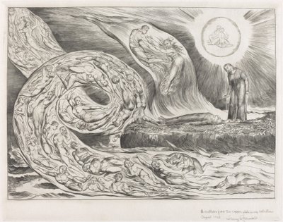Der Kreis der Wollüstigen; Paolo und Francesca von William Blake