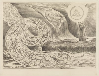 Der Kreis der Lüsternen: Paolo und Francesca von William Blake