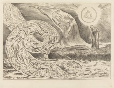 Der Kreis der Lüsternen: Paolo und Francesca von William Blake
