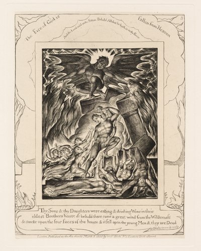 Die Vernichtung der Söhne Hiobs von William Blake
