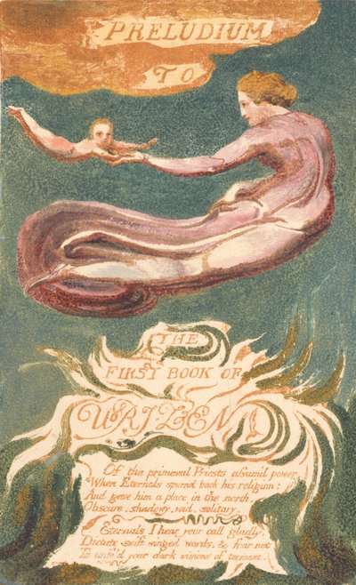 Das erste Buch Urizen, Tafel 2, Präludium zum Buch Urizen (Bentley 2a) von William Blake