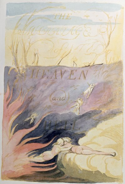 Die Hochzeit von Himmel und Hölle; Titelblatt, 1790-93 von William Blake