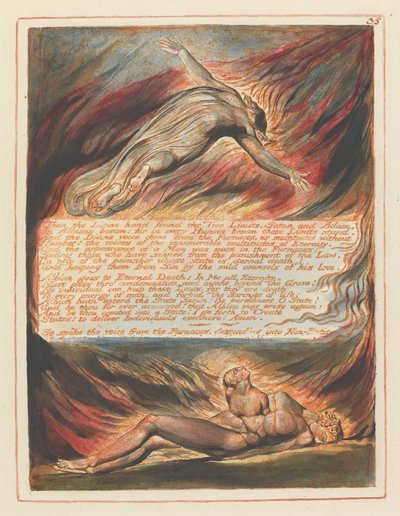 „Dann fand die göttliche Hand die zwei Grenzen...“ (Tafel 35) von William Blake