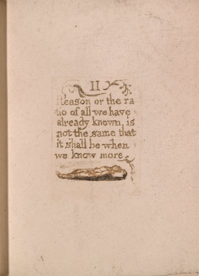 Es gibt keine natürliche Religion, Tafel 11, II Vernunft oder das Verhältnis.... (Bentley b4) von William Blake