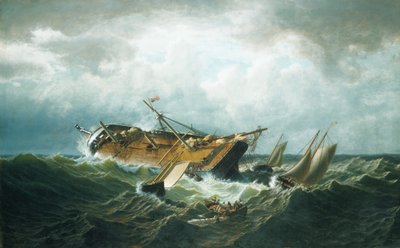 Schiffswrack vor Nantucket (Wrack vor Nantucket nach einem Sturm) von William Bradford