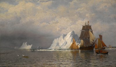 Walfänger und Fischereifahrzeuge nahe der Küste von Labrador von William Bradford