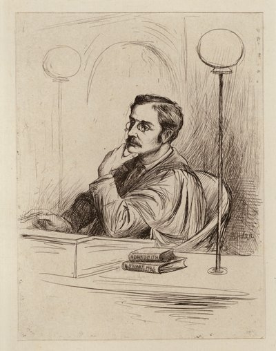 Joseph Shield Nicholson, Professor für Handels- und Volkswirtschaftslehre und Handelsrecht von William Brassey (after) Hole
