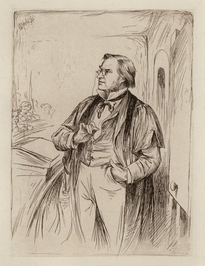Simon Somerville Laurie, Professor der Theorie, Geschichte und Praxis der Erziehung (Stich) von William Brassey (after) Hole