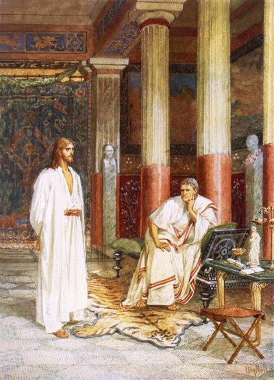 Jesus wird privat von Pontius Pilatus befragt von William Brassey Hole
