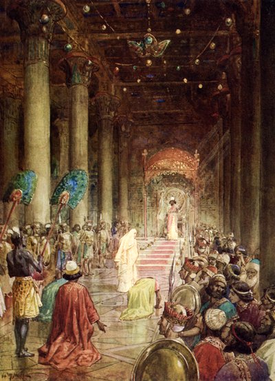 Die Königin von Saba besucht König Salomo - Bibel von William Brassey Hole