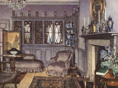 Inneneinrichtung: Ein Wohnzimmer in Mauve-Grau von William Bruce Ellis Ranken