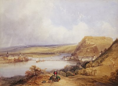 Ehrenbreitstein und Koblenz von den Höhen von Pfaffendorf von William Callow
