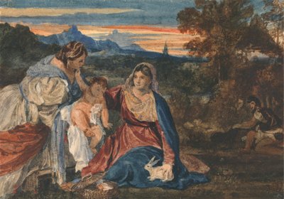 Madonna mit einem Kaninchen von William Callow