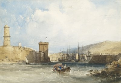 Der Eingang zum Hafen von Marseille, ca. 1838 von William Callow
