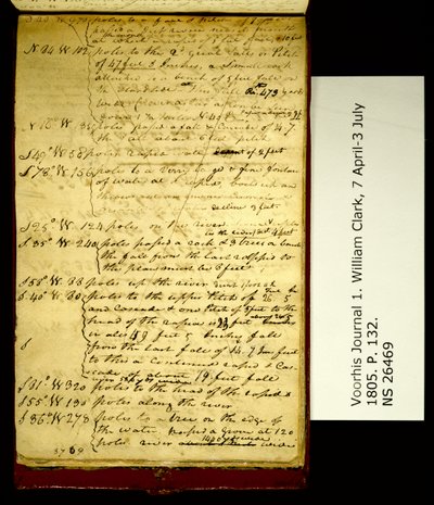 S. 40 W. 970 Stangen zu einem Fall und Neigung... von William Clark