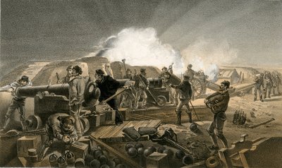 Eine heiße Nacht in den Batterien von William Crimea Simpson