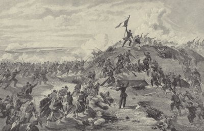 Eroberung der Malakoff-Redoute durch die Franzosen, Belagerung von Sewastopol, 8. September 1855 von William Crimea Simpson