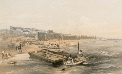Festung Yenikale mit Blick auf das Asowsche Meer von William Crimea Simpson