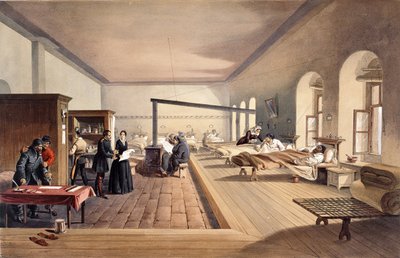 Eine der Stationen des Krankenhauses in Scutari, aus 