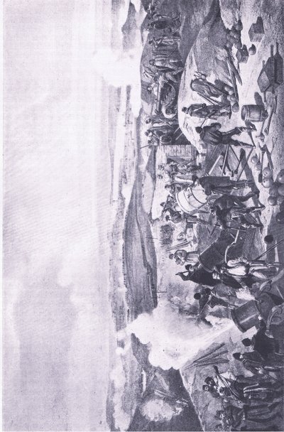 Sewastopol: Ein heißer Tag auf den Batterien, Illustration aus British Battles on Land and Sea, 1915 von William Crimea Simpson