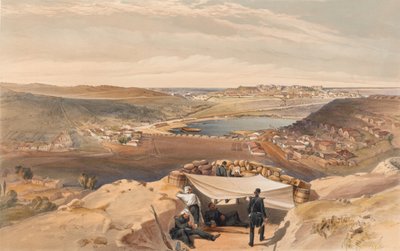 Die Stadtbatterien oder inneren Befestigungen von Sewastopol von der fortgeschrittenen Parallele von Chapmans Angriff, 23. Juni 1855 von William Crimea Simpson