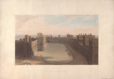 Der Innenhof, Windsor Castle - Blick vom Rundturm, Windsor Castle von William Daniell