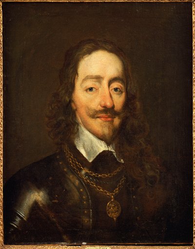Porträt von König Karl I. in Rüstung und mit dem Orden des Hosenbandordens von William Dobson
