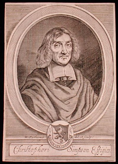 Porträt von Christopher Simpson (ca. 1605-69) von William Faithorne