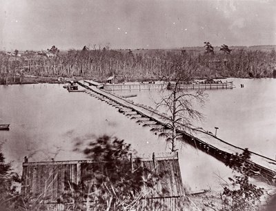 Pontoon Bridge, Broadway Landing, Appomattox River, 1861-65 von William Frank Browne