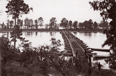 Pontoonbrücke über den James River von William Frank Browne