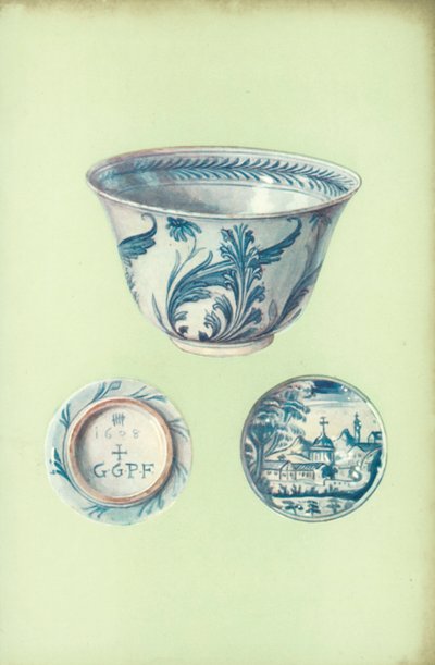 Schüssel, wahrscheinlich in Pisa hergestellt, datiert 1638 von William Gibb
