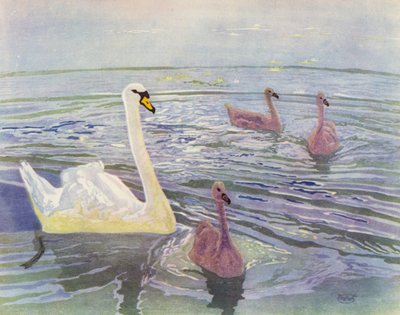 Schwan und Küken von William Giles