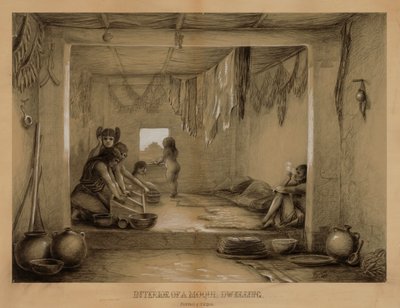 Innenraum einer Hopi-Wohnung von William H. Jackson