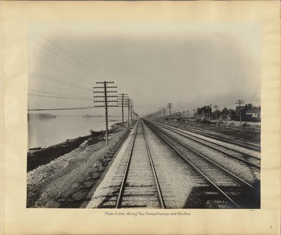 Hauptlinie entlang des Susquehanna bei Steelton von William H. Rau