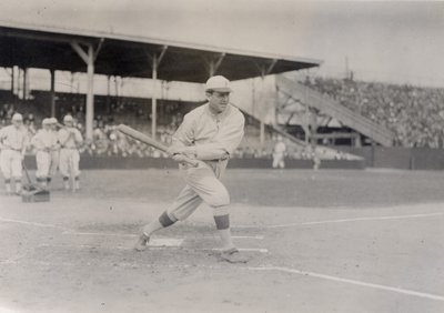 Mike Donlin, Pittsburgh Pirates Außenfeldspieler, beim Übungsschlag von William H. Trefts Jr.
