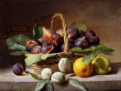 Stillleben mit Feigen und Walnüssen von William Hammer