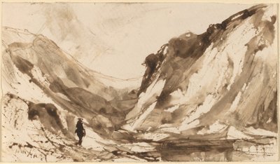 Tiefes Tal in bergiger Landschaft von William Hart