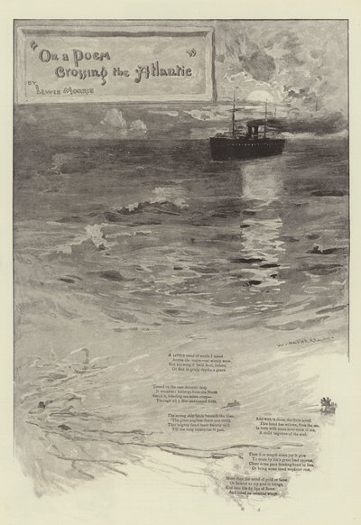 Auf einem Gedicht, das den Atlantik überquert, von Lewis Morris von William Hatherell