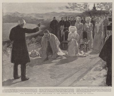 Der Segen am Ende des Gottesdienstes auf dem Ölberg von William Hatherell